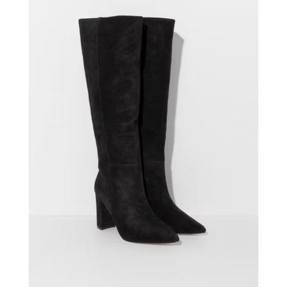 Ulla Johnson Shoes - Ulla Johnson Jerri Knee High Boots Black Noir Suede Block Heel Pull On